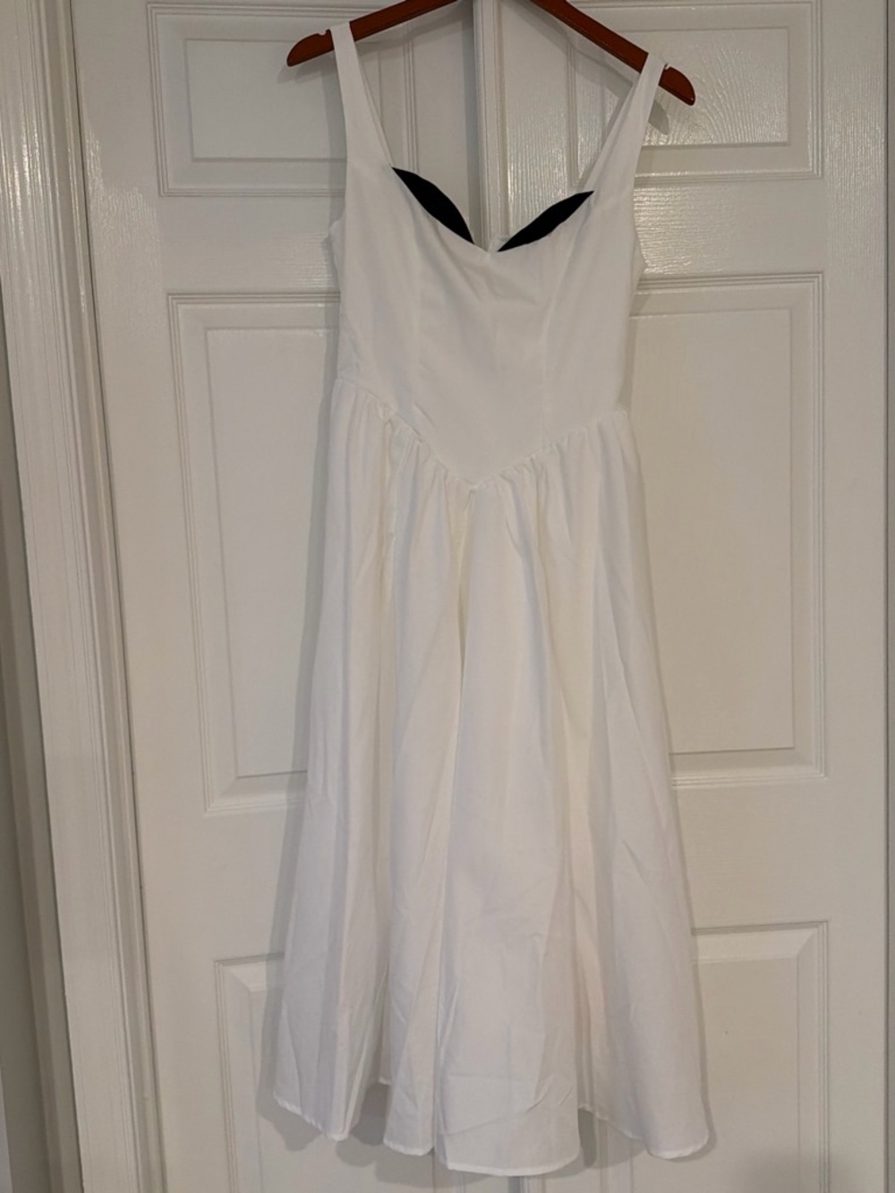SHEIN White Maxi Dress with Black Accent